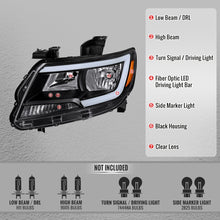 Load image into Gallery viewer, Spec-D Projector Headlights Chevy Colorado (2015-2022) Sequential Or Non-Sequential LED Bar - Black Or Chrome - Non Sequential Style / Black / Clear Lens Alternate Image