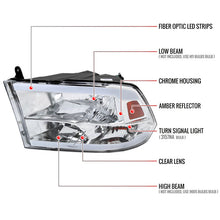 Load image into Gallery viewer, Spec-D Crystal Headlights RAM 1500 (09-18) RAM Classic (19-21) RAM 2500 3500 (10-18) RAM Factory-Style / LED Upgrade Headlights w/ Multiple Variations Alternate Image