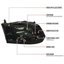 Load image into Gallery viewer, Spec-D Crystal Headlights RAM 1500 (09-18) RAM Classic (19-21) RAM 2500 3500 (10-18) RAM Factory-Style / LED Upgrade Headlights w/ Multiple Variations Alternate Image