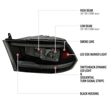 Load image into Gallery viewer, Spec-D Crystal Headlights RAM 1500 (09-18) RAM Classic (19-21) RAM 2500 3500 (10-18) RAM Factory-Style / LED Upgrade Headlights w/ Multiple Variations Alternate Image