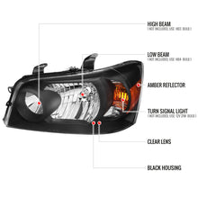 Load image into Gallery viewer, Spec-D Headlights Toyota Highlander (2004-2007) Black OEM Replacement Style Alternate Image