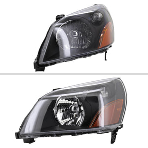 Spec-D Headlights Honda Pilot (2003-2005) Smoked / Chrome / Black OEM Replacement w/ Amber