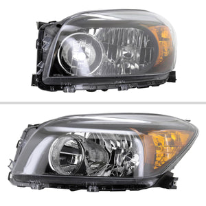 Spec-D OEM Replacement Headlights Toyota RAV4 (06-08) Base or Limited - Black / Smoked / Clear