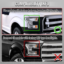 Load image into Gallery viewer, Spec-D Full LED Projector Headlights for Ford F150 (2015-2017) LED DRL Light Bar Black - Clear or Smoked Lens Alternate Image