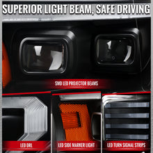 Load image into Gallery viewer, Spec-D Projector Headlights Ford F150 (2015-2017) Halogen with LED Bar &amp; Sequential Switchback or Full LED Conversion - Black or Chrome Alternate Image