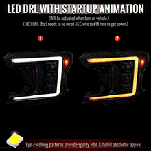 Load image into Gallery viewer, Spec-D Projector LED Headlights for Ford F150 (2018-2020) Sequential Switchback Turn Signals - Clear or Smoked Lens Alternate Image