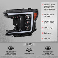 Load image into Gallery viewer, Spec-D Projector LED Headlights for Ford F150 (2018-2020) Sequential Switchback Turn Signals - Clear or Smoked Lens Alternate Image