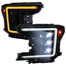 Load image into Gallery viewer, Spec-D Projector LED Headlights for Ford F150 (2018-2020) Sequential Switchback Turn Signals - Clear or Smoked Lens Alternate Image