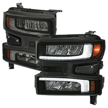 Load image into Gallery viewer, Spec-D Full LED Headlights Chevy Silverado 1500 (2019-2021) Sequential LED Black Housing w/ Clear or Smoked Lens Alternate Image