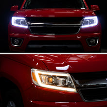 Load image into Gallery viewer, Spec-D Projector Headlights Chevy Colorado (2015-2022) Sequential Or Non-Sequential LED Bar - Black Or Chrome - Non Sequential Style / Black / Clear Lens Alternate Image
