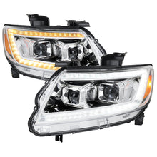 Load image into Gallery viewer, Spec-D Projector Headlights Chevy Colorado (2015-2022) Sequential Or Non-Sequential LED Bar - Black Or Chrome - Sequential Style / Chrome / Clear Lens Alternate Image