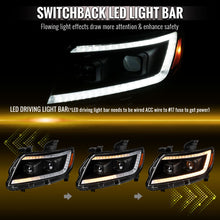 Load image into Gallery viewer, Spec-D Projector Headlights Chevy Colorado (2015-2022) Sequential Or Non-Sequential LED Bar - Black Or Chrome - Non Sequential Style / Black / Clear Lens Alternate Image