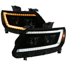 Load image into Gallery viewer, Spec-D Projector Headlights Chevy Colorado (2015-2022) Sequential Or Non-Sequential LED Bar - Black Or Chrome - Sequential Style / Black / Smoked Lens Alternate Image