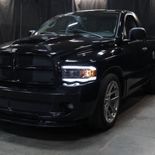 Load image into Gallery viewer, Spec-D Headlights Ram 1500 (02-05) Ram 2500/3500 (03-05) DRL LED Tube - Black / Chrome / Smoked - Euro Headlights / Matte Black / Clear Alternate Image