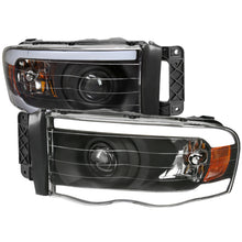 Load image into Gallery viewer, Spec-D Headlights Ram 1500 (02-05) Ram 2500/3500 (03-05) DRL LED Tube - Black / Chrome / Smoked - Projector Headlights / Matte Black / Clear Alternate Image