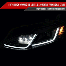 Load image into Gallery viewer, Spec-D Projector Headlights Chevy Malibu (2019-2024) Switchback w/ Sequential LED Turn Signals Alternate Image