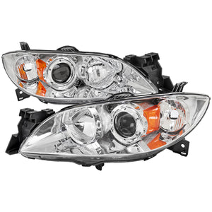 Spec-D Projector Headlights Mazda 3 Sedan (2004-2009) Black or Chrome Replacements