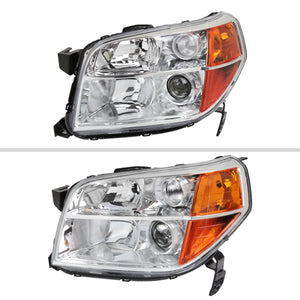 Spec-D Projector Headlights Honda Pilot (2006-2008) Chrome / Black Housing OEM Replacement