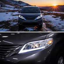 Load image into Gallery viewer, Spec-D Projector Headlights for Toyota Sienna (2011-2020) Sequential Turn Signal LED Bar - Black or Chrome Alternate Image