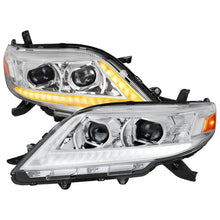 Load image into Gallery viewer, Spec-D Projector Headlights for Toyota Sienna (2011-2020) Sequential Turn Signal LED Bar - Black or Chrome Alternate Image