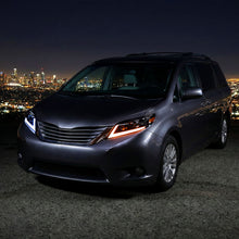 Load image into Gallery viewer, Spec-D Projector Headlights for Toyota Sienna (2011-2020) Sequential Turn Signal LED Bar - Black or Chrome Alternate Image