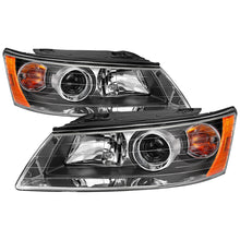 Load image into Gallery viewer, Spec-D Projector Headlights Hyundai Sonata (2006 2007 2008) Black w/ Clear Lens Alternate Image
