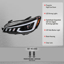 Load image into Gallery viewer, Spec-D Projector Headlights Subaru WRX &amp; WRX STi (2015-2021) Black w/ Sequential Switchback LED DRL Alternate Image