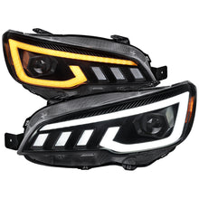 Load image into Gallery viewer, Spec-D Projector Headlights Subaru WRX &amp; WRX STi (2015-2021) Black w/ Sequential Switchback LED DRL Alternate Image