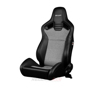 BRAUM Elite V2 Sport Seats (Reclinable - Black Leatherette & Houndstooth Cloth) BRR1-BHGS2