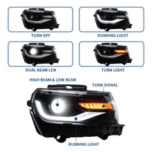 Load image into Gallery viewer, Auto Addict Projector Headlights Chevy Camaro (2014-2015) w/ LED Day Running Light Alternate Image