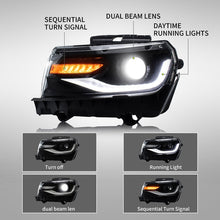 Load image into Gallery viewer, Auto Addict Projector Headlights Chevy Camaro (2014-2015) w/ LED Day Running Light Alternate Image