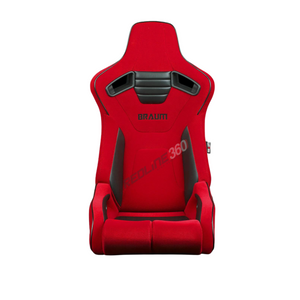 BRAUM Elite-R Racing Seats (Reclinable - Black Trim) Black / Blue / Red Cloth