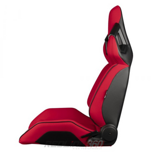 BRAUM Alpha-X Seats (Reclinable w/ Carbon Fiber Look Back) White / Red / Black