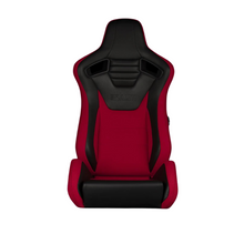 Load image into Gallery viewer, BRAUM Elite S Racing Seats (Reclinable - Black Leatherette) Black Cloth / Blue Cloth / Red Cloth / Red Plaid / Gray Plaid Alternate Image