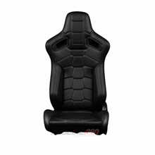 Load image into Gallery viewer, BRAUM Elite-X Racing Seats (Reclinable - Komodo Edition / Black Stitching) Black or Red Leatherette Alternate Image