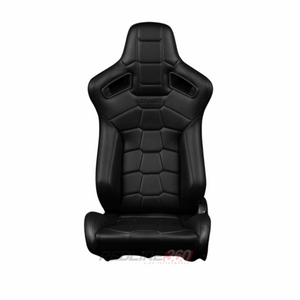 BRAUM Elite-X Racing Seats (Reclinable - Komodo Edition / Black Stitching) Black or Red Leatherette