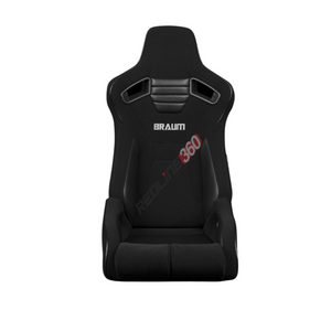 BRAUM Elite-R Racing Seats (Reclinable - Black Trim) Black / Blue / Red Cloth