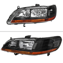 Load image into Gallery viewer, Spec-D OEM Replacement Headlights Honda Accord (98-02) Factory Style Crystal Headlights - Chrome with Amber Reflectors - Default Title Alternate Image
