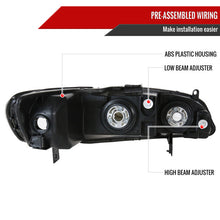 Load image into Gallery viewer, Spec-D OEM Replacement Headlights Honda Accord (98-02) Factory Style Crystal Headlights - Chrome with Amber Reflectors - Default Title Alternate Image