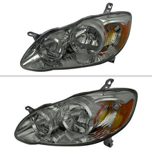 Load image into Gallery viewer, Spec-D OEM Replacement Headlights Toyota Corolla (03-08) Matte Black or Chrome Housing w/ Clear or Smoke Lens - Matte Black (Clear Lens) w/ Amber Protector Alternate Image