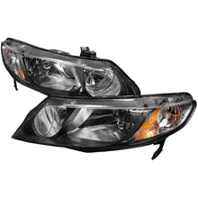 Load image into Gallery viewer, Spec-D OEM Replacement Headlights Honda Civic Sedan (06-11) Euro Style - Black or Chrome - Matte Black Alternate Image