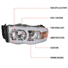 Load image into Gallery viewer, Spec-D Headlights Ram 1500 (02-05) Ram 2500/3500 (03-05) DRL LED Tube - Black / Chrome / Smoked Alternate Image