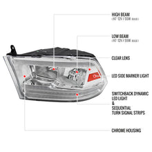 Load image into Gallery viewer, Spec-D Crystal Headlights RAM 1500 (09-18) RAM Classic (19-21) RAM 2500 3500 (10-18) RAM Factory-Style / LED Upgrade Headlights w/ Multiple Variations Alternate Image