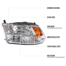 Load image into Gallery viewer, Spec-D Crystal Headlights RAM 1500 (09-18) RAM Classic (19-21) RAM 2500 3500 (10-18) RAM Factory-Style / LED Upgrade Headlights w/ Multiple Variations Alternate Image