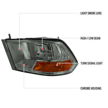 Load image into Gallery viewer, Spec-D Crystal Headlights RAM 1500 (09-18) RAM Classic (19-21) RAM 2500 3500 (10-18) RAM Factory-Style / LED Upgrade Headlights w/ Multiple Variations Alternate Image