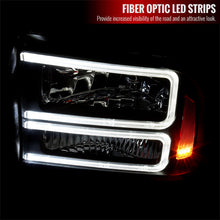 Load image into Gallery viewer, Spec-D Headlights Ford F250 / F350/ F450 / F550 Super Duty (2005-2007) OE Style w/ Dual LED C-Bar - Chrome or Black Alternate Image