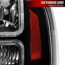 Load image into Gallery viewer, Spec-D Headlights Ford F250 / F350/ F450 / F550 Super Duty (2005-2007) OE Style w/ Dual LED C-Bar - Chrome or Black Alternate Image