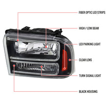 Load image into Gallery viewer, Spec-D Headlights Ford F250 / F350/ F450 / F550 Super Duty (2005-2007) OE Style w/ Dual LED C-Bar - Chrome or Black Alternate Image