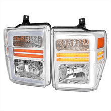 Load image into Gallery viewer, Spec-D Headlights Ford F250 / F350/ F450 / F550 Super Duty (2008-2010) OE Style w/ LED Sequential Signal - Chrome or Black Alternate Image