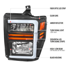 Load image into Gallery viewer, Spec-D Headlights Ford F250 / F350/ F450 / F550 Super Duty (2008-2010) OE Style w/ LED Sequential Signal - Chrome or Black Alternate Image